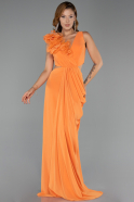Long Orange Chiffon Prom Gown ABU6354
