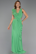 Long Green Chiffon Prom Gown ABU6354