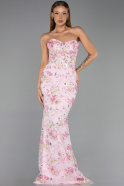 Long Powder Color Evening Dress ABU6421