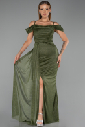Long Olive Drab Evening Dress ABU2835