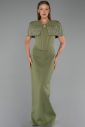 Long Olive Drab Evening Dress ABU5889