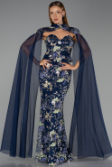 Long Navy Blue Evening Dress ABU6424