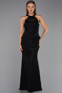 Long Black Dantelle Evening Dress ABU6425
