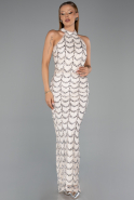Long Beige Dantelle Evening Dress ABU6405