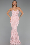 Long Powder Color Mermaid Evening Gown ABU6625