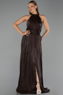 Long Brown Chiffon Evening Dress ABU6441