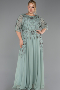 Long Mint Plus Size Evening Gown ABU6489