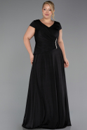 Long Black Formal Plus Size Dress ABU6410