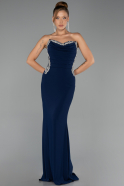 Long Navy Blue Mermaid Prom Dress ABU6505