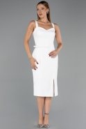 Midi White Cocktail Dress ABK2688