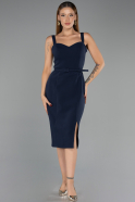 Midi Navy Blue Cocktail Dress ABK2688