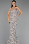 Long Beige Evening Dress ABU6439