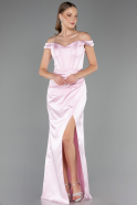 Long Powder Color Satin Mermaid Prom Dress ABU6574
