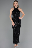 Long Black Dantelle Prom Gown ABU6578