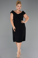 Midi Black Plus Size Cocktail Dress ABK2691