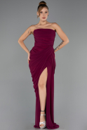 Long Plum Chiffon Evening Dress ABU6589