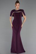 Long Plum Mermaid Evening Gown ABU6591