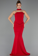 Long Red Mermaid Evening Gown ABU6575