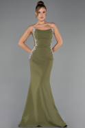 Long Olive Drab Evening Dress ABU6374