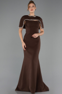 Long Brown Mermaid Evening Gown ABU6591