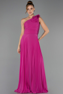 Long Fuchsia Chiffon Evening Dress ABU6593