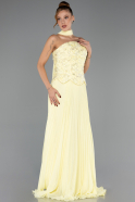 Long Yellow Chiffon Evening Dress ABU6436