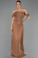 Long Copper Chiffon Prom Gown ABU6602