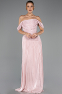 Long Powder Color Chiffon Prom Gown ABU6602