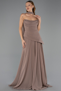 Long Cappuccino Chiffon Prom Gown ABU5763