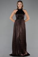 Long Brown Chiffon Prom Gown ABU6428