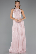 Long Powder Color Chiffon Prom Gown ABU6614