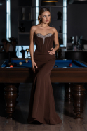 Long Brown Mermaid Evening Gown ABU6526
