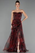 Long Burgundy Evening Dress ABU3360