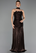 Long Brown Chiffon Prom Gown ABU6643