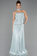 Long Mint Chiffon Prom Gown ABU6644