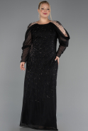 Long Black Formal Plus Size Dress ABU6658