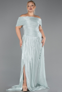 Long Mint Chiffon Plus Size Evening Gown ABU6604