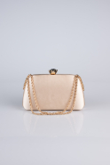 Beige Satin Evening Bag SH860