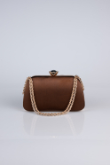 Brown Satin Evening Bag SH860