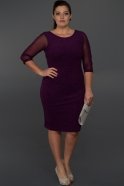 Short Purple Oversized Evening Dress AR36807