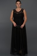 Long Black Oversized Evening Dress AR36809