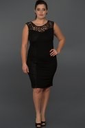 Short Black Oversized Evening Dress AR36816
