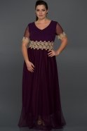 Long Purple Plus Size Dress AR36838