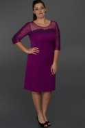 Short Purple Oversized Evening Dress C9019