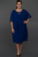 Short Sax Blue Oversized Evening Dress C9028