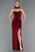 Long Burgundy Prom Gown ABU6657