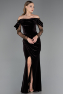Long Brown Velvet Evening Dress ABU6668