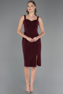 Midi Burgundy Party Dress ABK2688