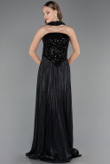Long Black Chiffon Evening Dress ABU6533