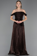 Long Brown Chiffon Prom Gown ABU6674